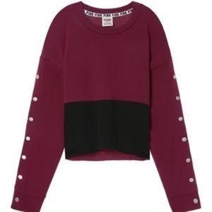 Snap Sleeve Boyfriend Crew